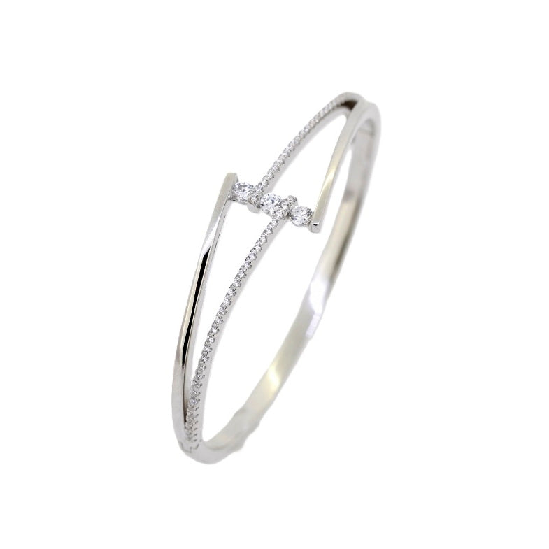 925 Sterling Silver CZ Bangle