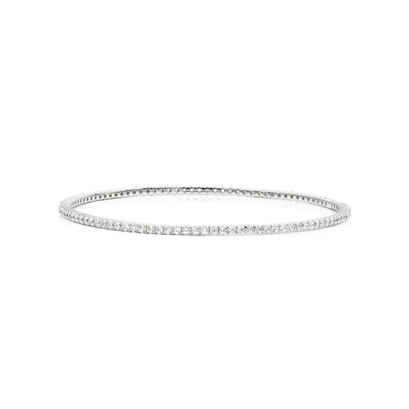 925 Sterling Silver Stackable CZ Bangle