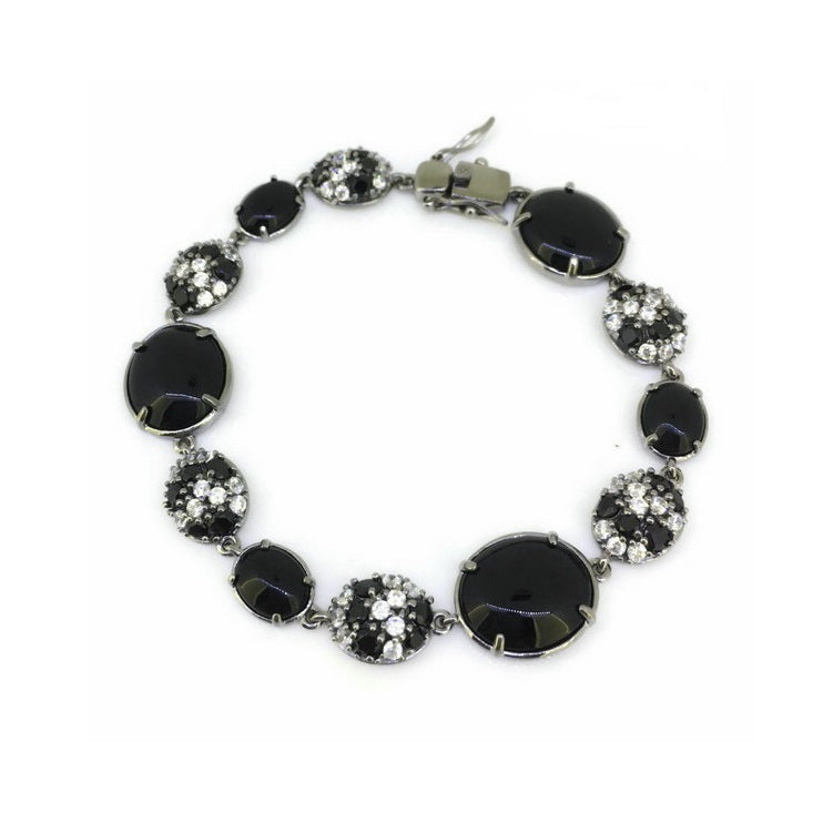 925 Silver Color CZ Bracelet