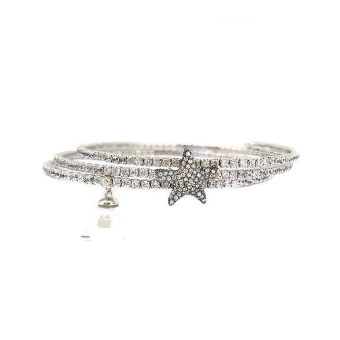 925 Sterling Silver Starfish Stretchable Bracelet