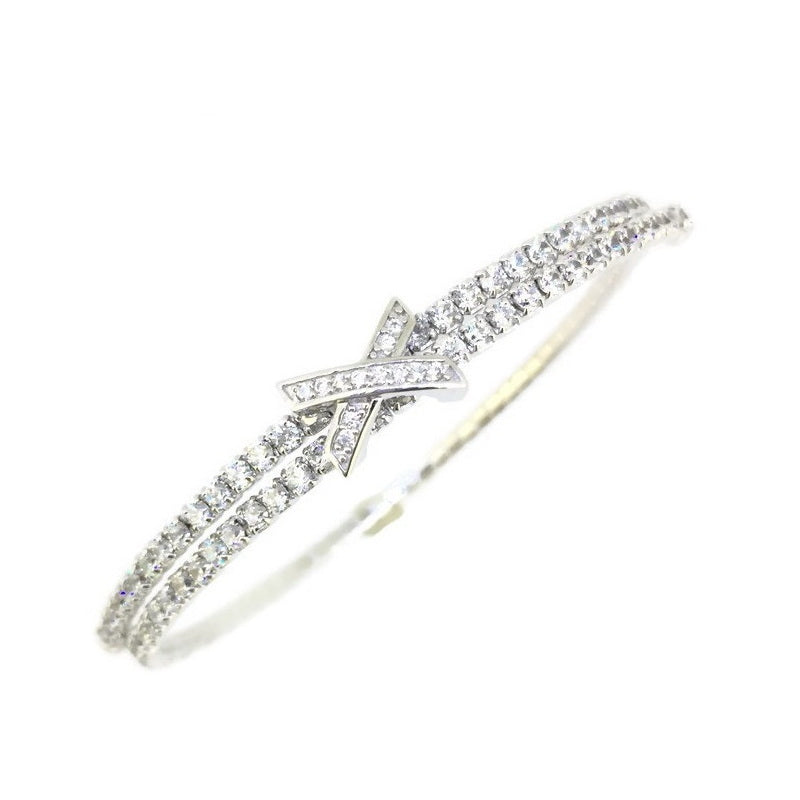 925 Sterling Silver CZ Stretchable Bracelet