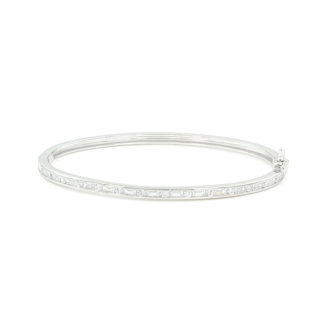 925 Sterling Silver CZ Bangle