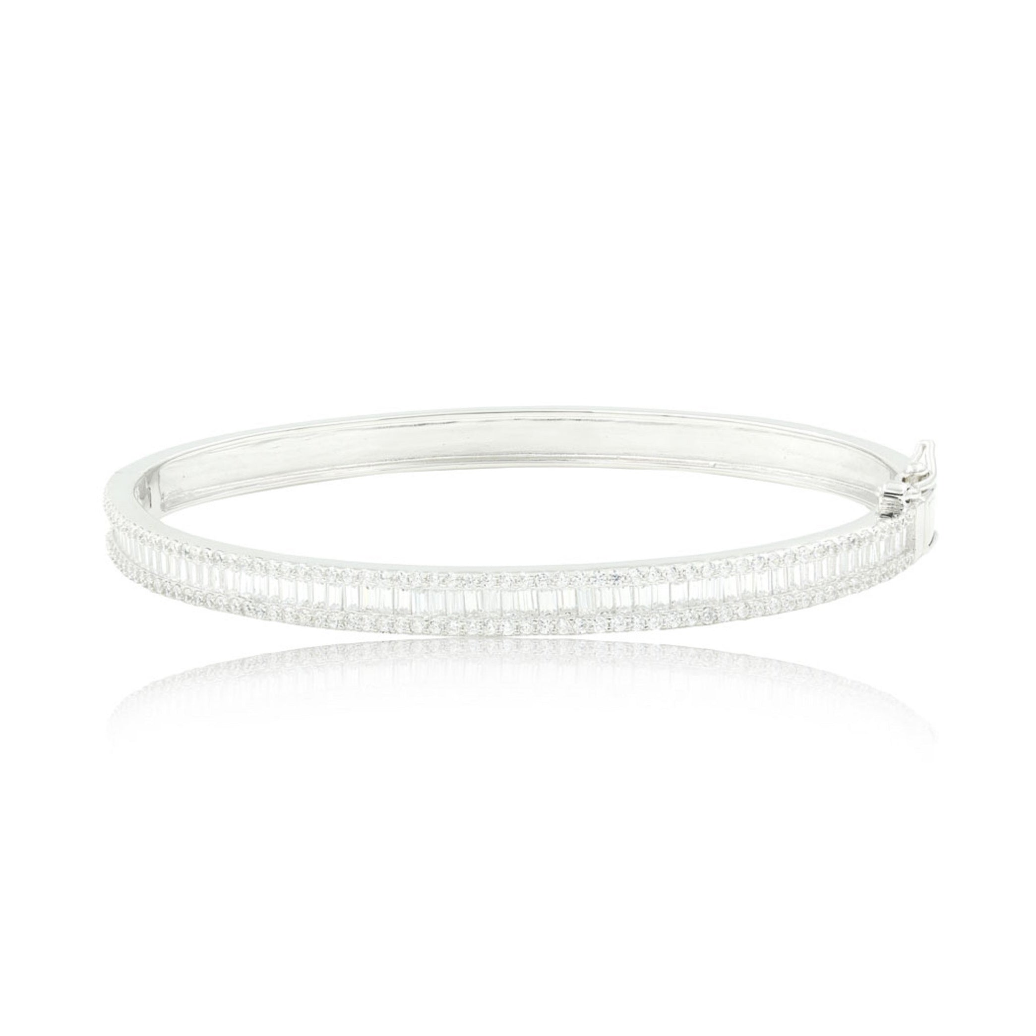 925 Sterling Silver CZ Bangle