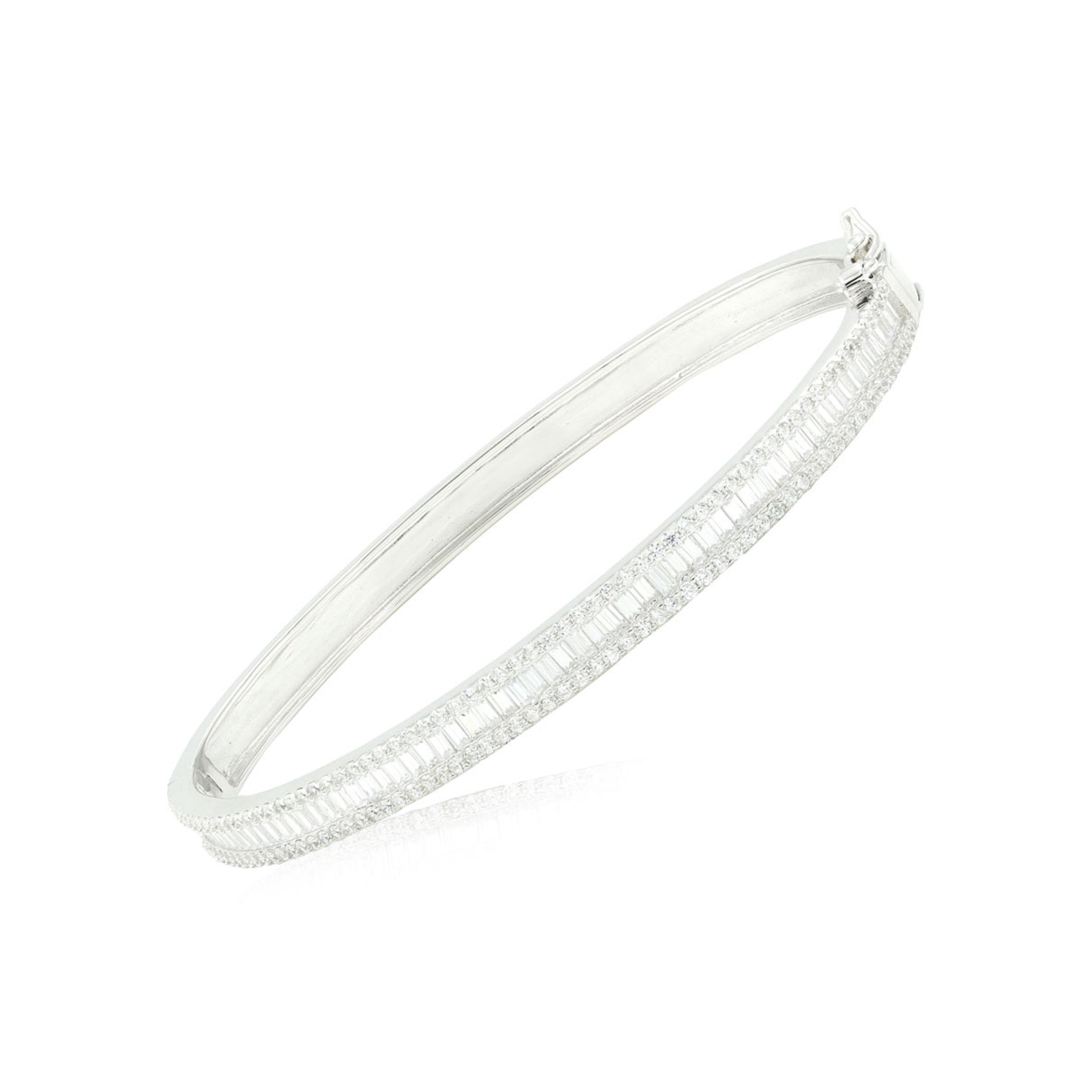 925 Sterling Silver CZ Bangle