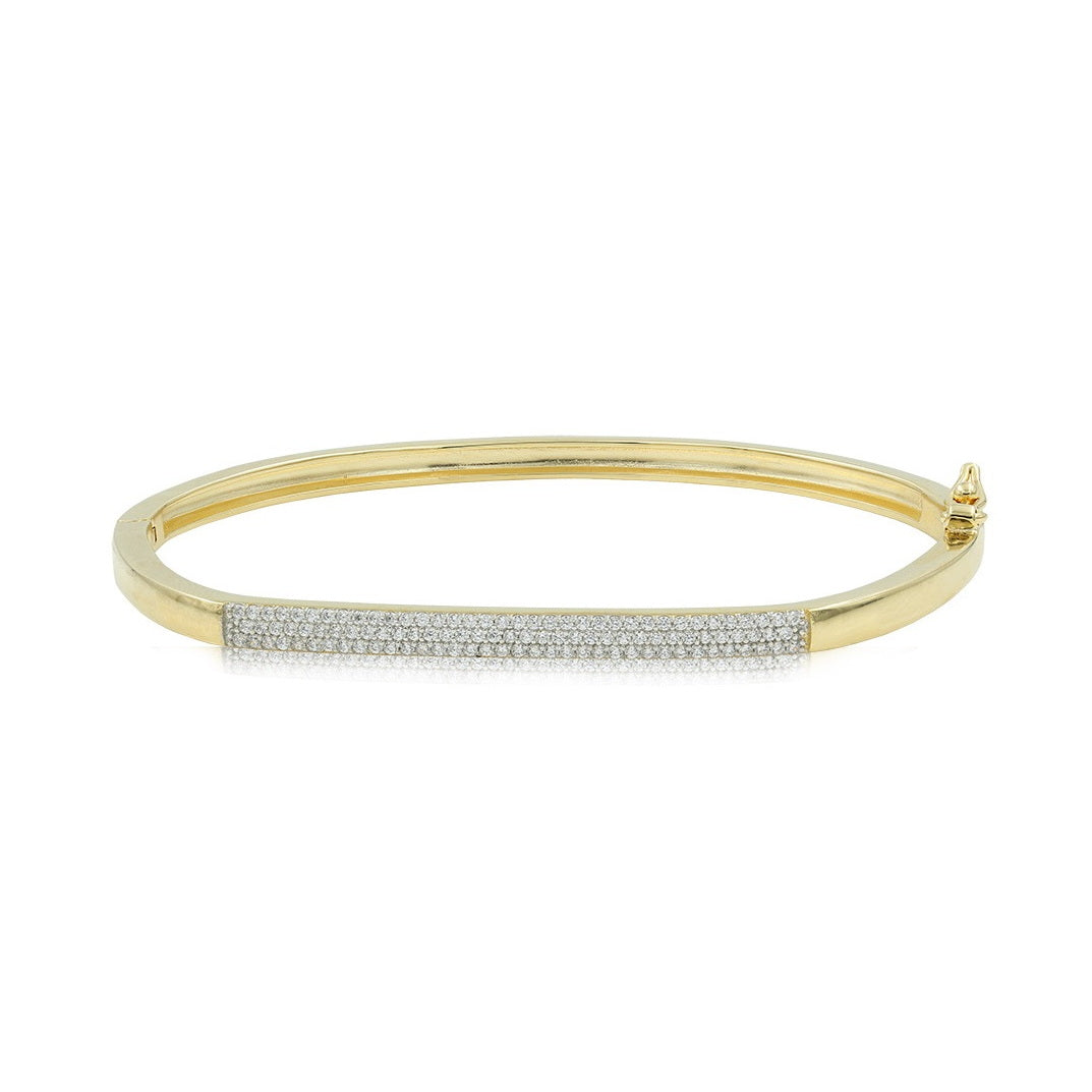 925 Sterling Silver CZ Bangle