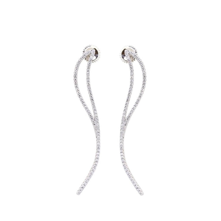 925 Sterling Silver Short Wave Earrings