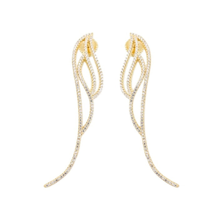 925 Sterling Silver Twisted Drop Earrings