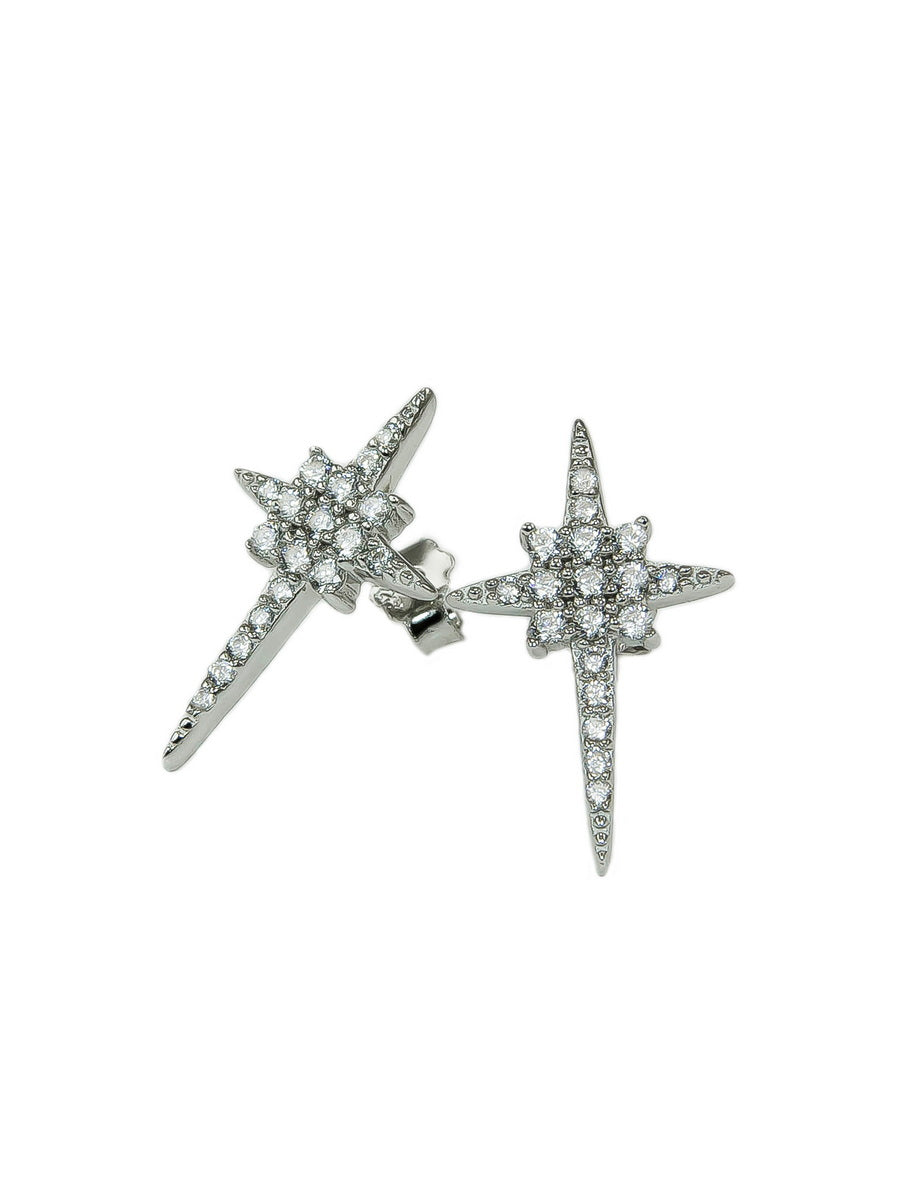 925 Sterling Silver White CZ Studs Earrings