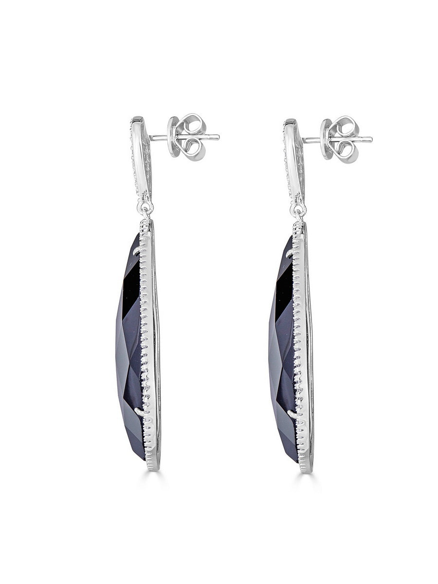 925 Sterling Silver Pear Shape Drop Earrings