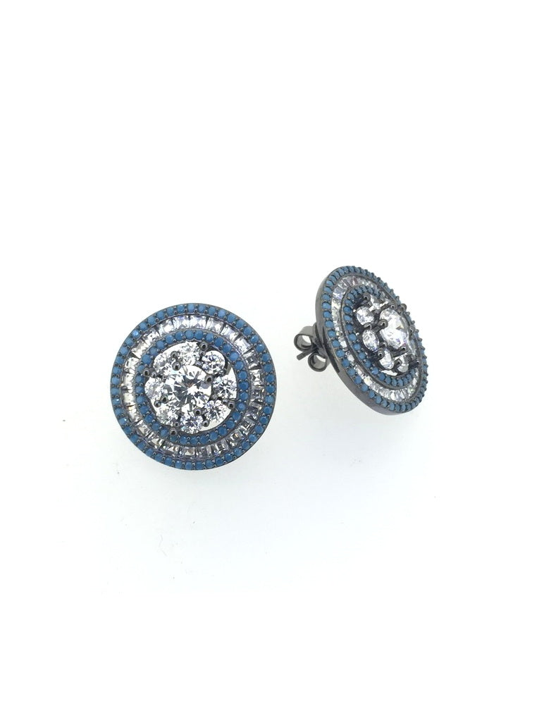 925 Sterling Silver CZ Studs Earrings