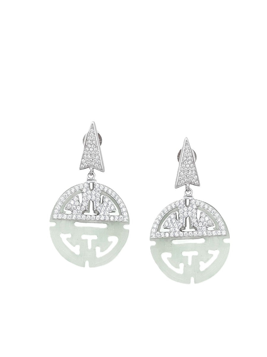 925 Sterling Silver Lucky Symbol Earrings