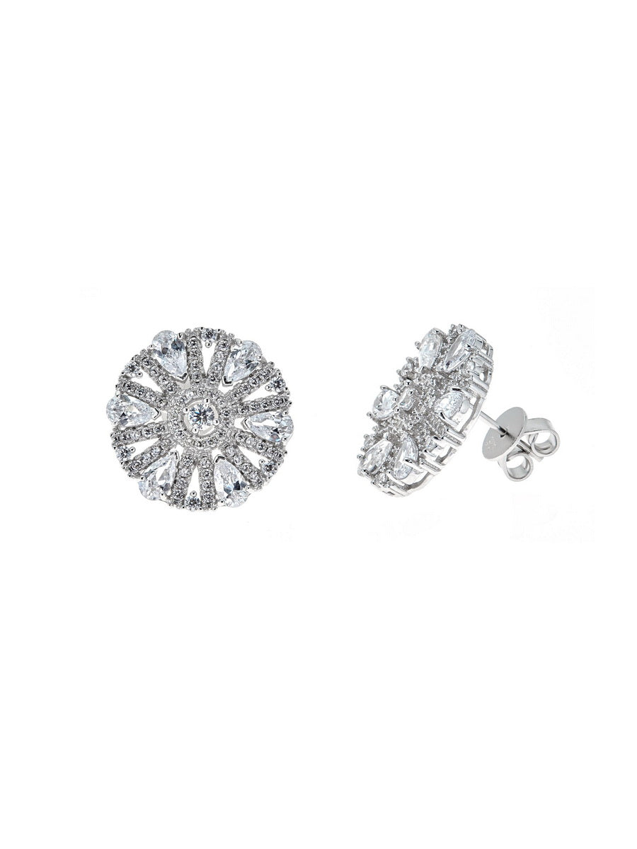 925 Sterling Silver CZ Studs Earrings