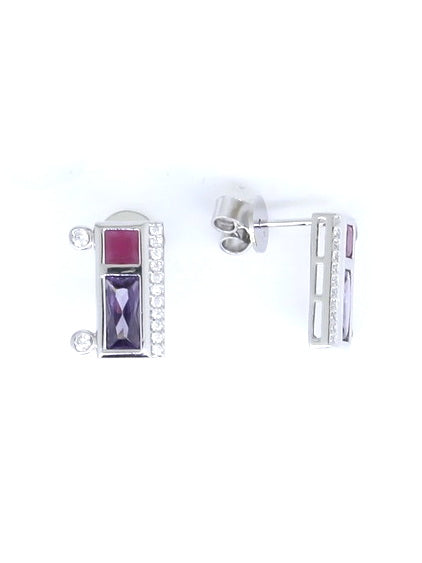 925 Sterling Silver CZ Studs Earrings