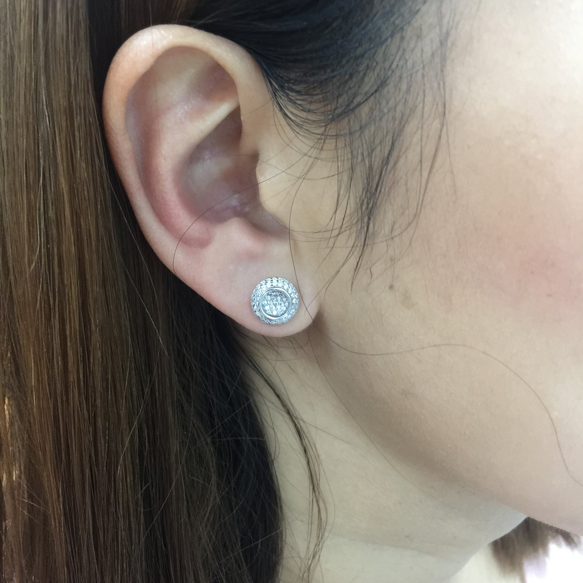 925 Sterling Silver CZ Studs Earrings