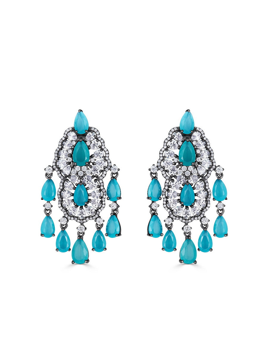 Gorgeous 925 Sterling Silver Chandelier Earrings