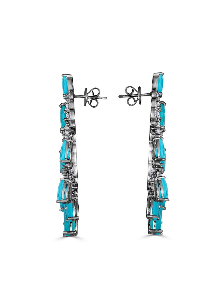 Gorgeous 925 Sterling Silver Chandelier Earrings