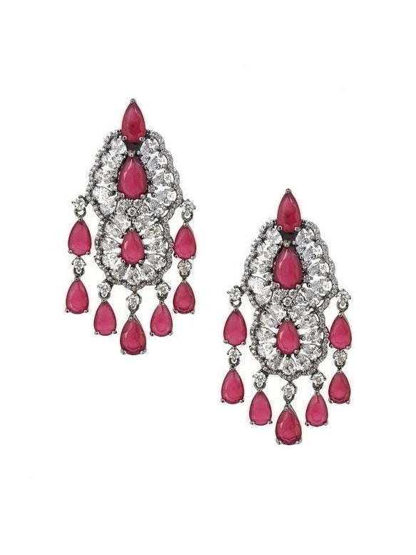 Gorgeous 925 Sterling Silver Chandelier Earrings