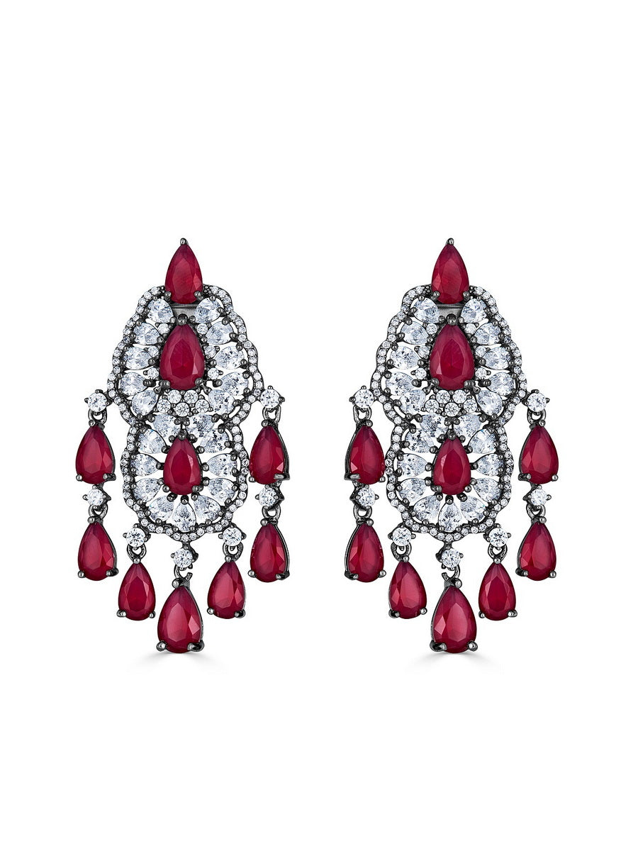 Gorgeous 925 Sterling Silver Chandelier Earrings