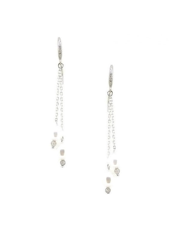 925 Sterling Silver Long Drop Earrings