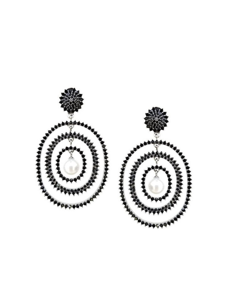 925 Sterling Silver Circle Drop Earrings