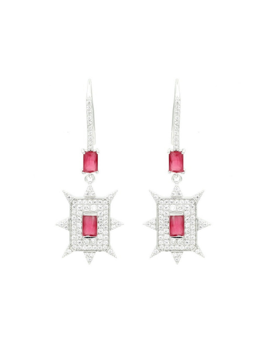 925 Sterling Silver Sparkling CZ Earrings