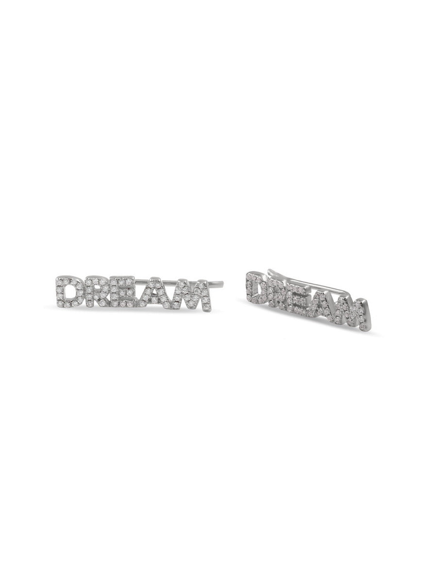 925 Sterling Silver "DREAM" Climber Earrings