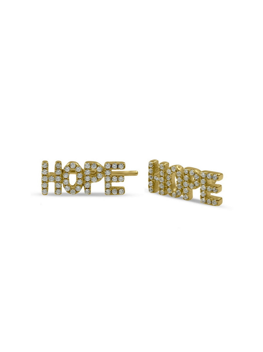 925 Sterling Silver "Hope" Climber Earrings