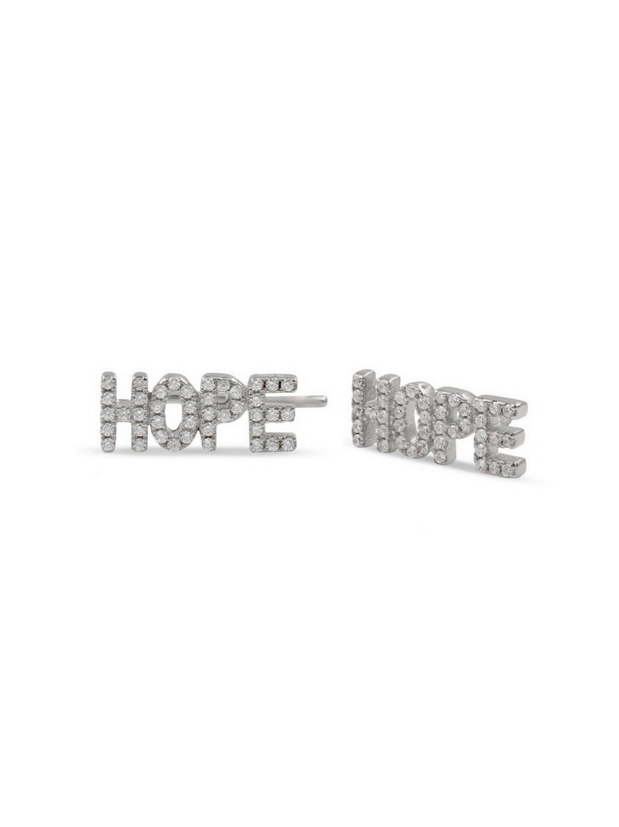 925 Sterling Silver "Hope" Climber Earrings