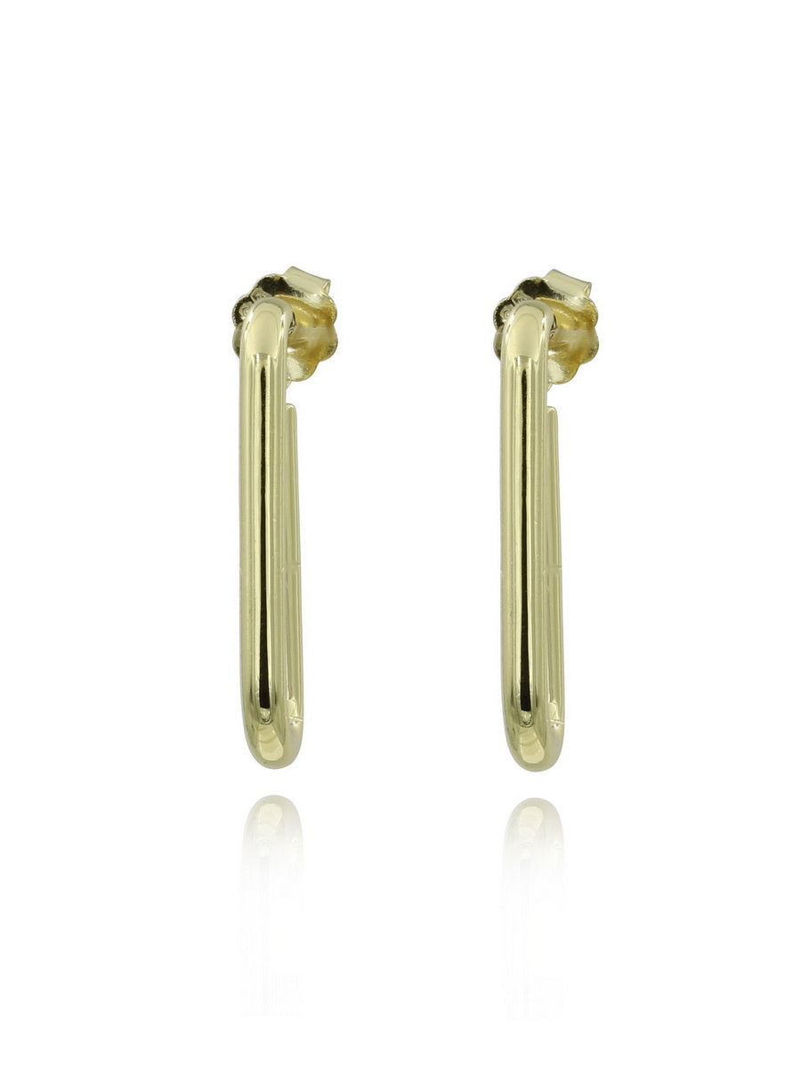 925 Sterling Silver Open End Hoop Earrings