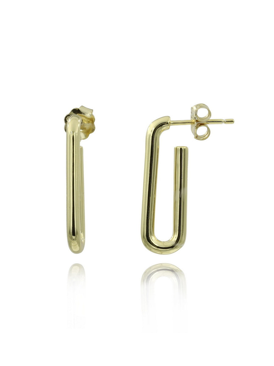 925 Sterling Silver Open End Hoop Earrings