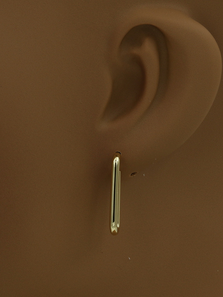 925 Sterling Silver Open End Hoop Earrings