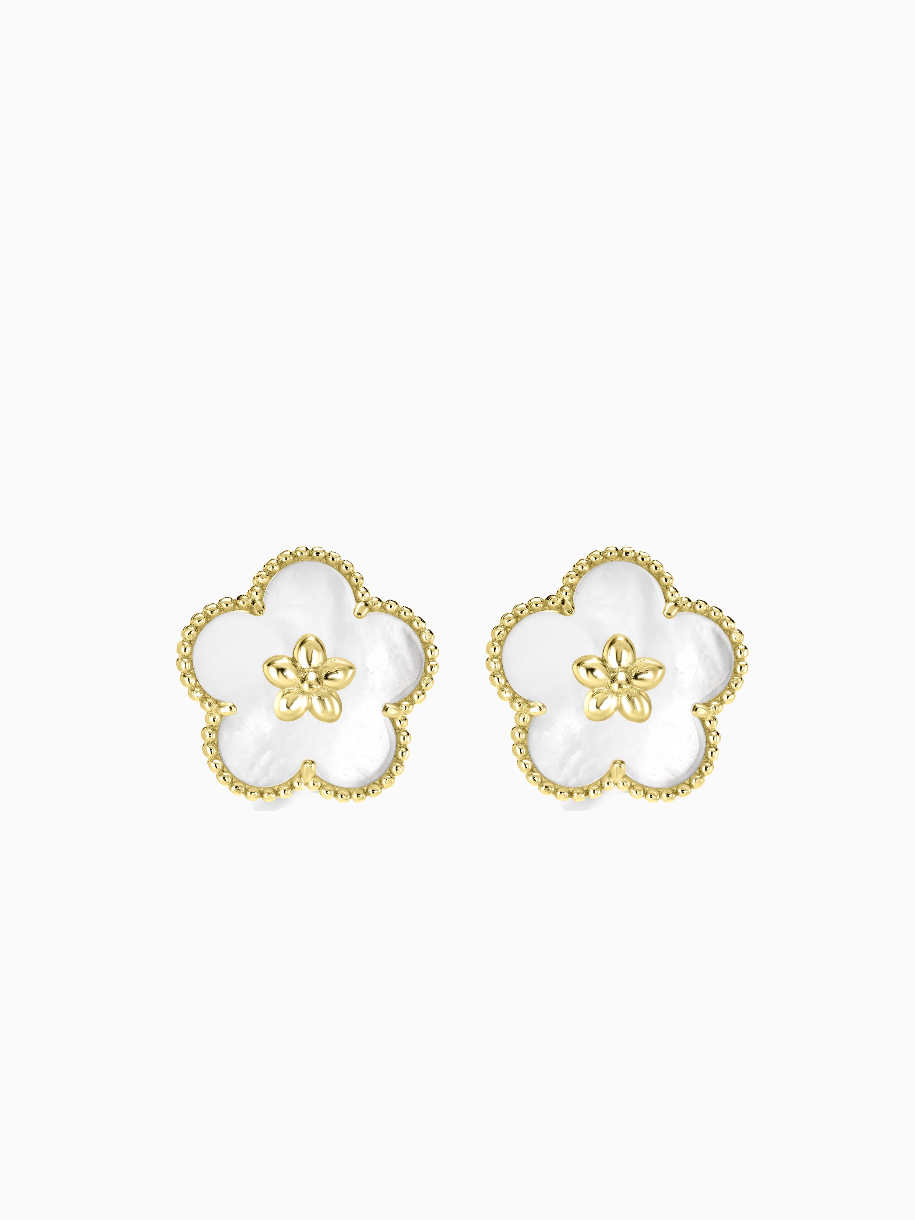 Mother of Pearl Cute Flower Earrings