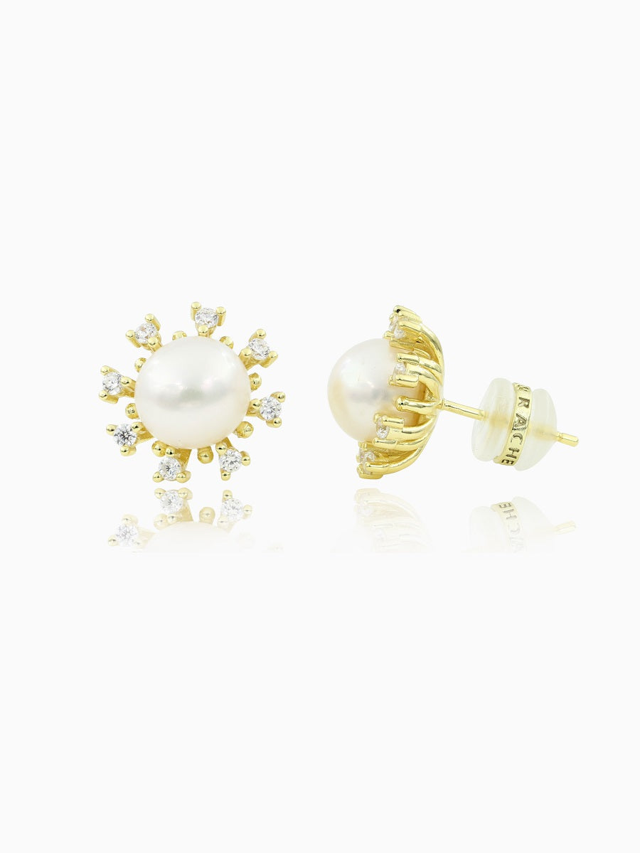 925 Silver Fresh Water Pearl Studs Earrings