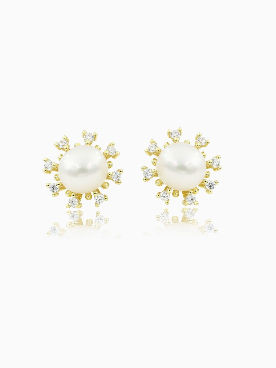 925 Silver Fresh Water Pearl Studs Earrings