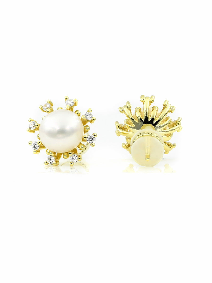 925 Silver Fresh Water Pearl Studs Earrings