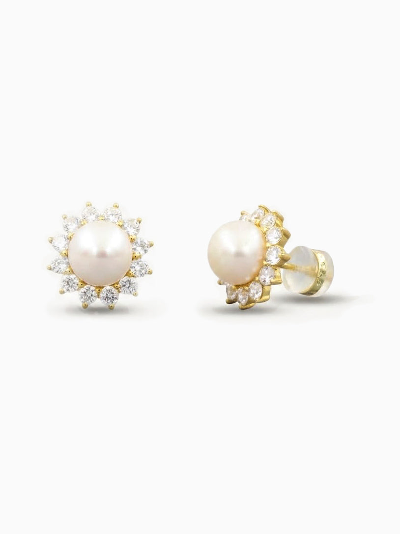 925 Silver Fresh Water Pearl Studs Earrings