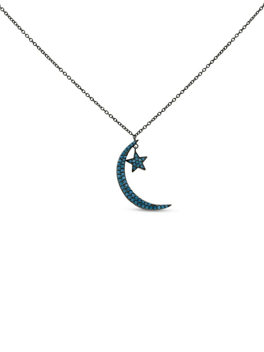 925 Sterling Silver Moon & Star Necklaces