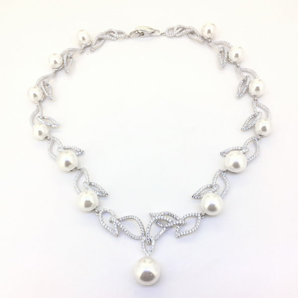 925 Silver Shell Pearl Necklace