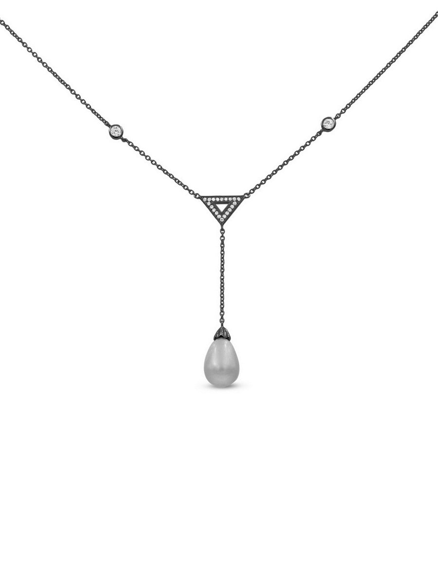 925 Silver CZ Y shape Necklaces