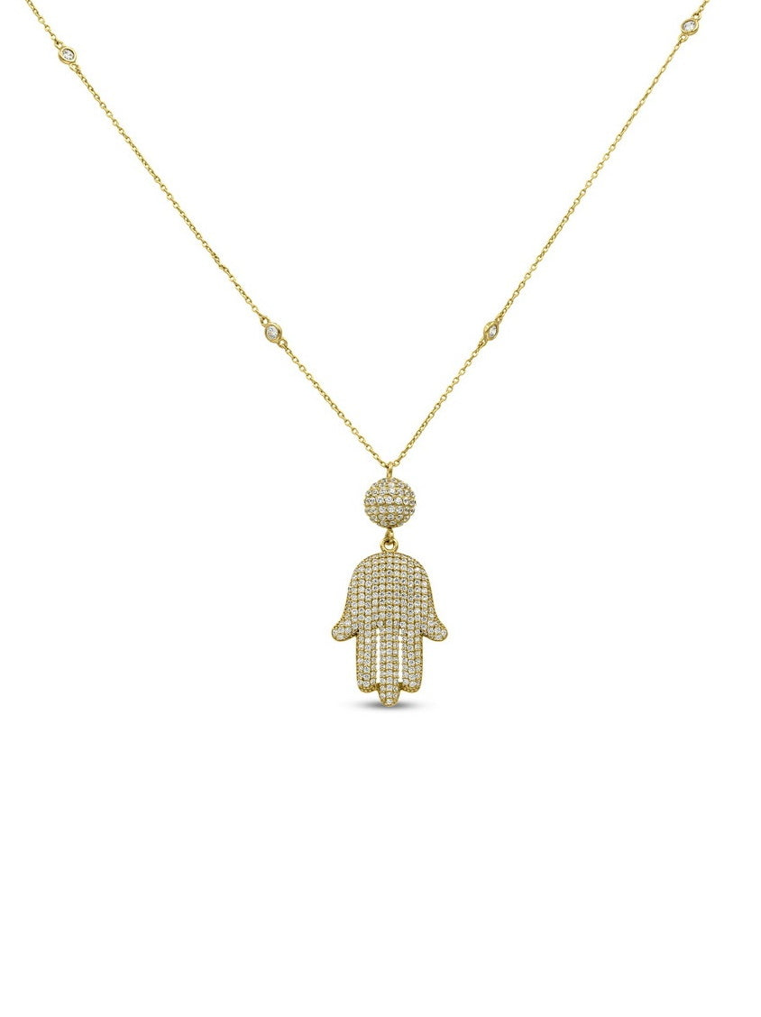 925 Sterling Silver Hamsa Necklaces