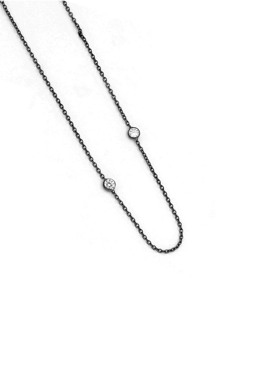 925 Sterling Silver CZ Chain Necklaces