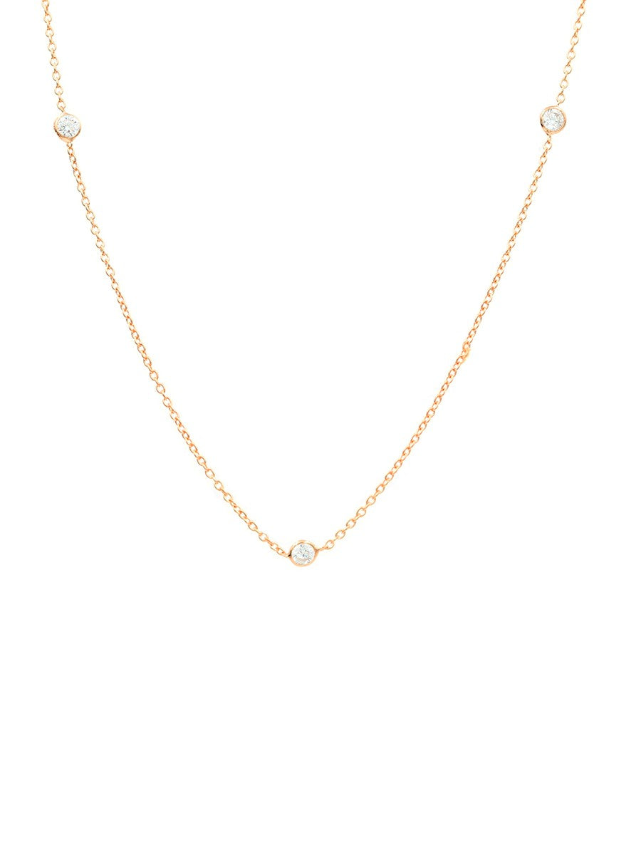 925 Silver Cubic Zirconia by Yard Chain Necklace