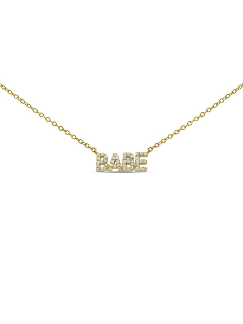 925 Sterling Silver "BABE" Necklaces