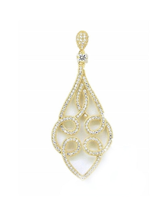 925 Sterling Silver CZ Pave Pendant