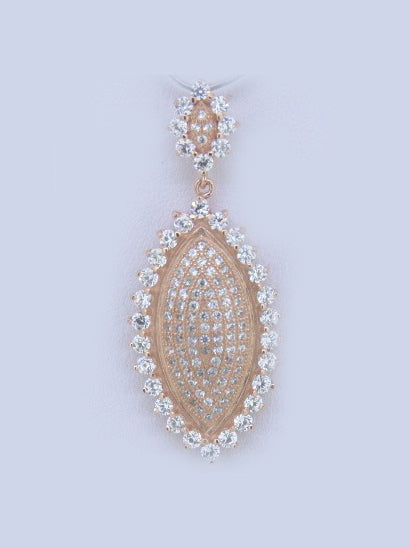 925 Sterling Silver CZ Pave Pendant