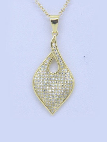 925 Sterling Silver CZ Pave Pendant