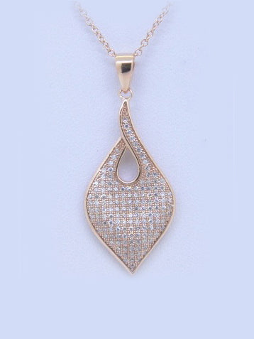 925 Sterling Silver CZ Pave Pendant