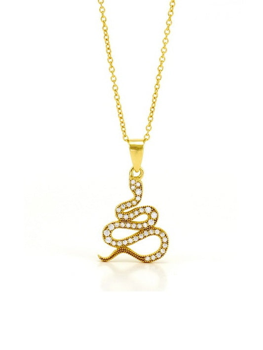 925 Silver CZ Pave Snake Pendant