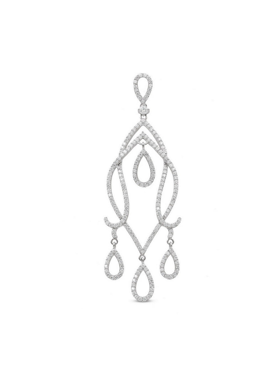 925 Sterling Silver CZ Pave Pendant