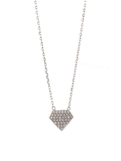 925 Sterling Silver CZ Pave Necklace